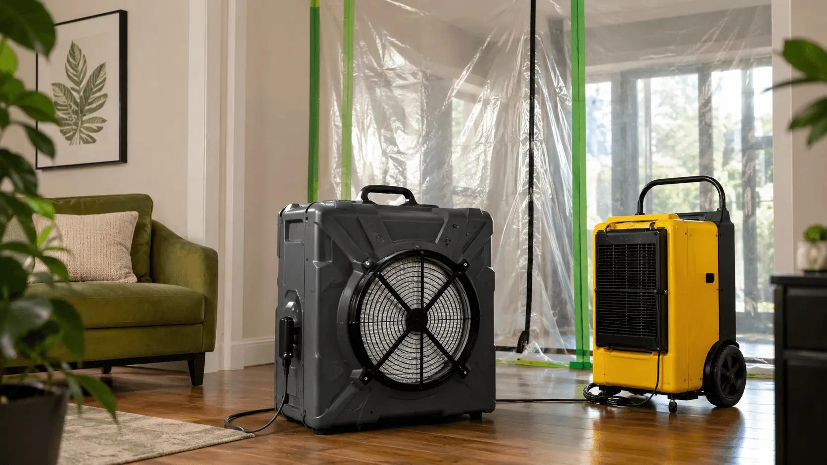 Professional HEPA filtration and air scrubber mold removal equipment Florida